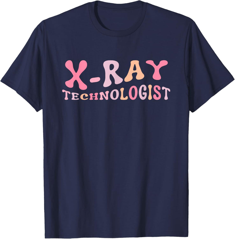 X-Ray Technologist Radiologic Tech Tees T-Shirts For Radiology Tech Men Women - Navy Blue