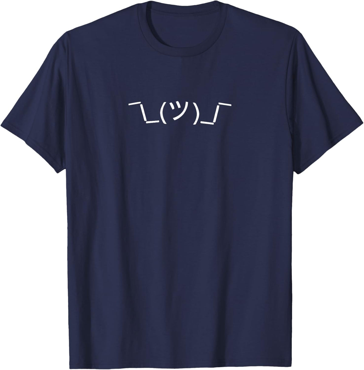 Shrug Meme Shruggie funny sarcastic T-Shirt - Navy Blue