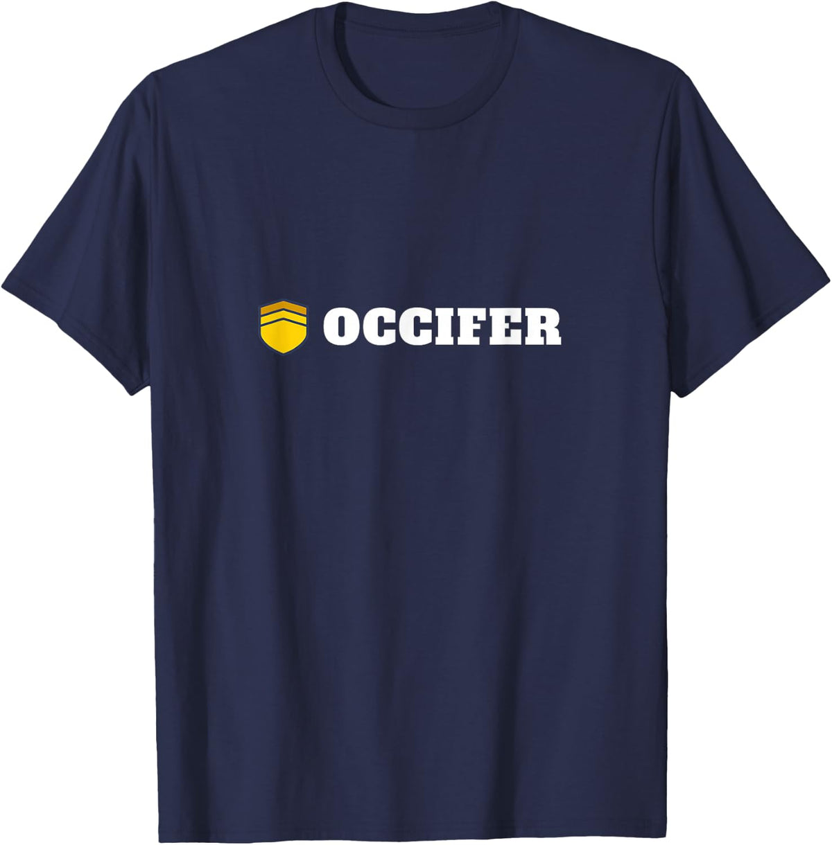Occifer Drunk Police Design T-Shirt - Navy Blue