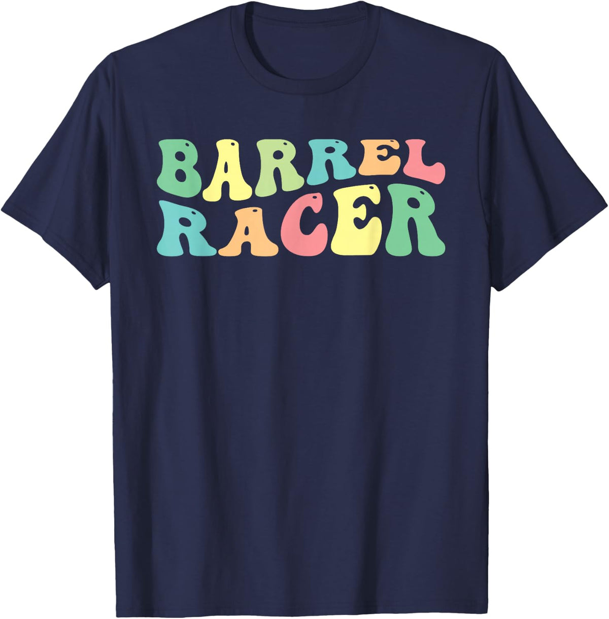 Barrel Racer Barrel Racing Rodeo T-Shirt - Navy Blue
