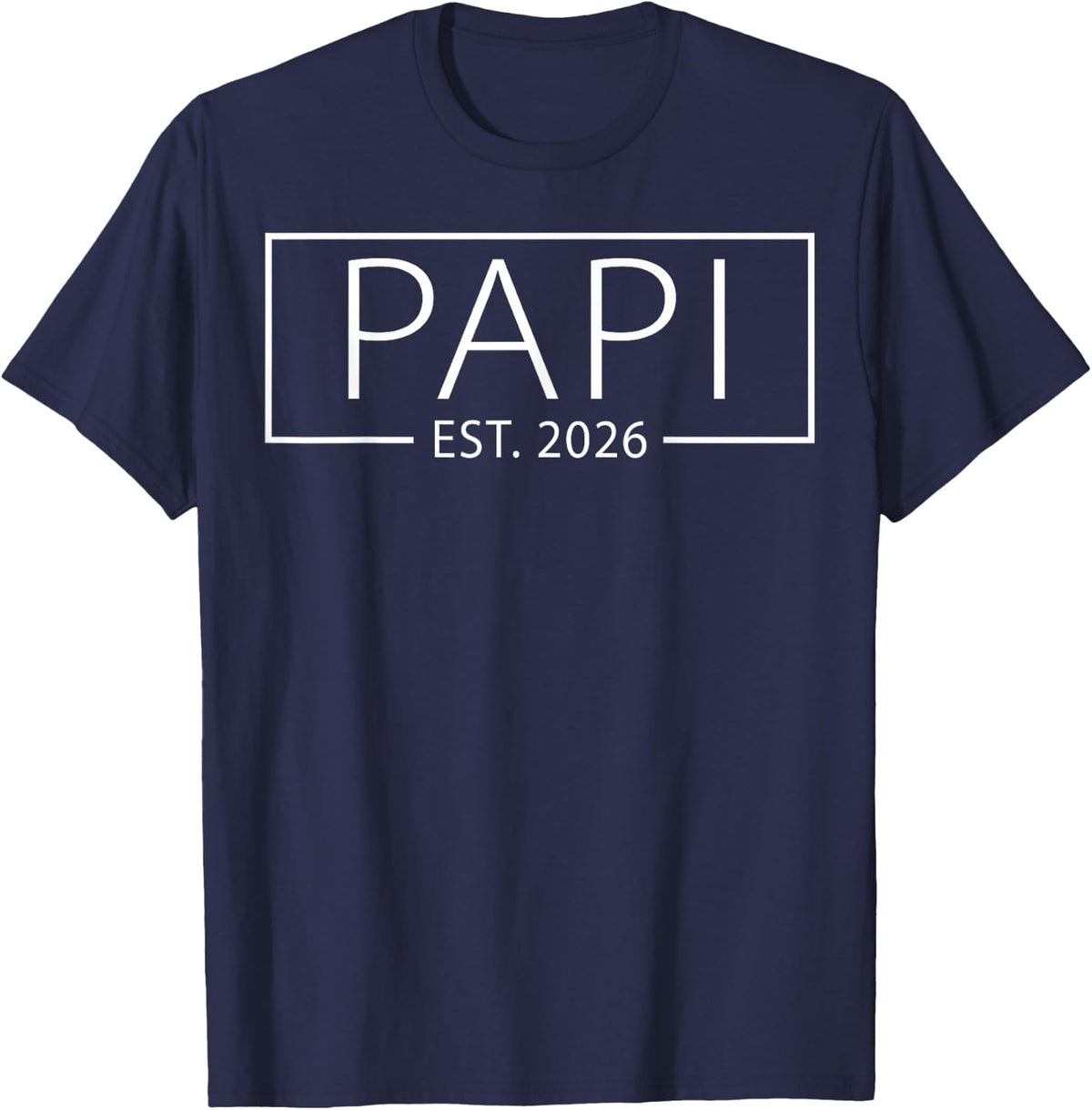 Promoted to Papi Est 2026 Expect Baby 2026 T-Shirt - Navy Blue