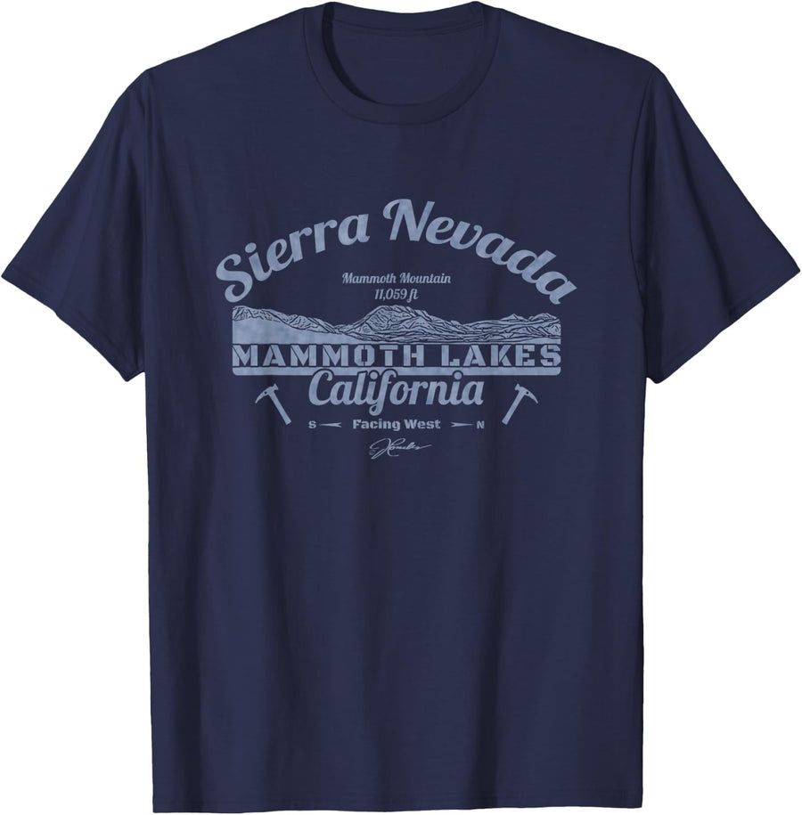 JCombs: Mammoth Lakes, CA with Mammoth Mountain T-Shirt T-Shirt - Navy Blue