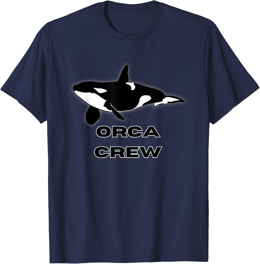 Orca Crew Cute Killer Whale Gift T-Shirt - Navy Blue