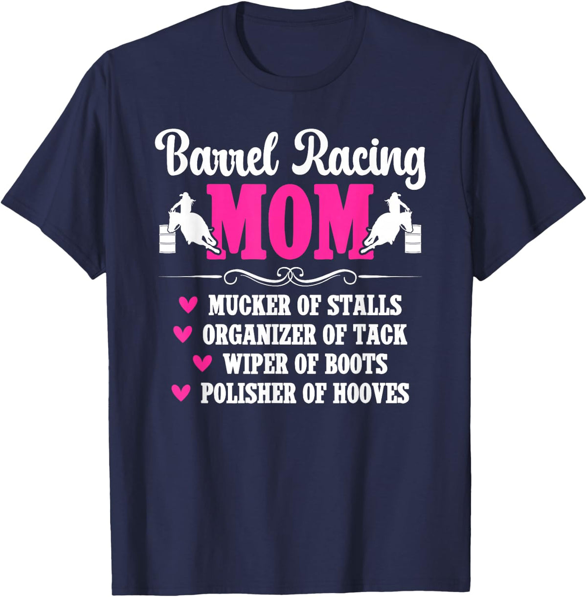 Barrel Racing Mom Definition Barrel Racer Mom T-Shirt - Navy Blue