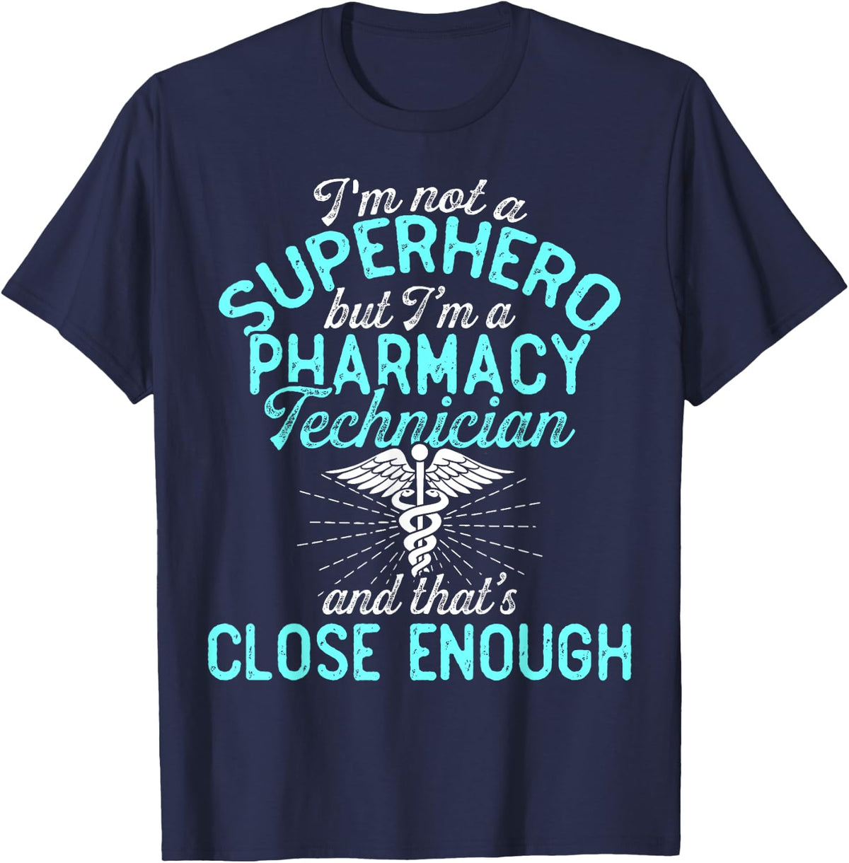 Pharmacy Technician Hero Certified Pharma Tech T-Shirt - Navy Blue