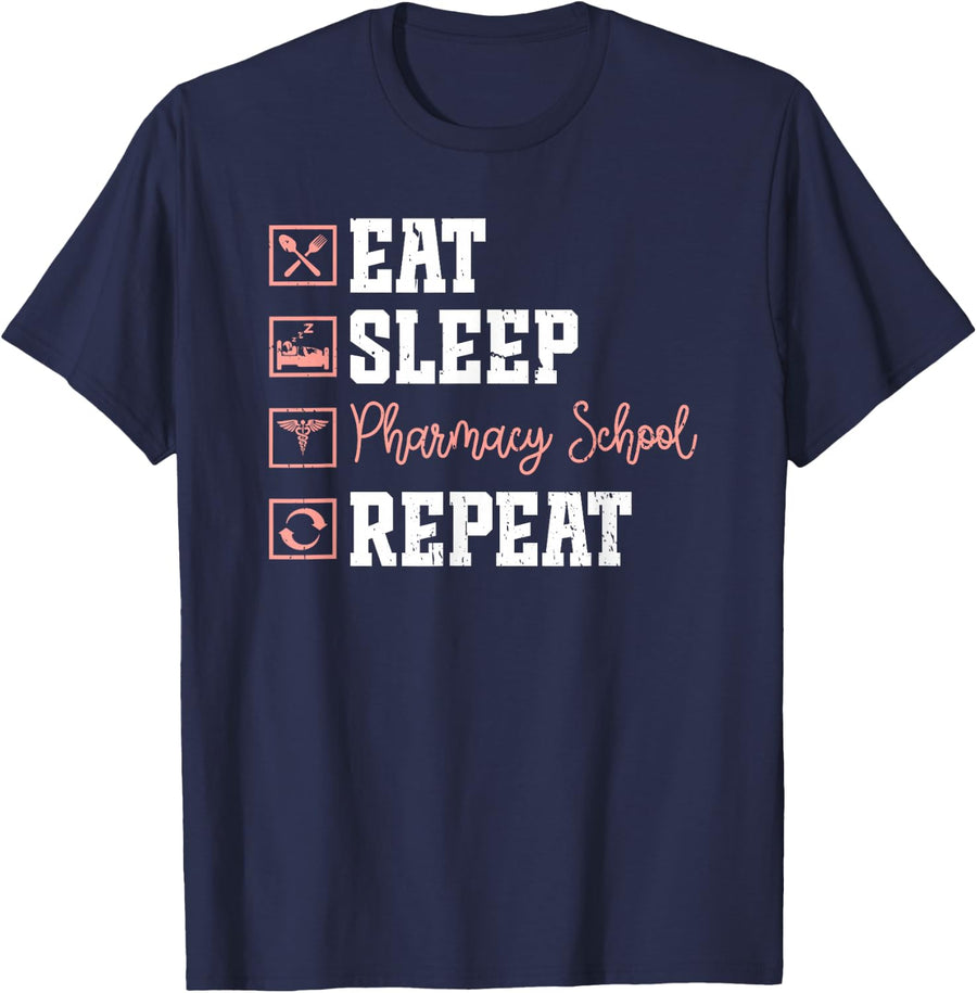 Pharmacist Pharmacy Technician Pharmacy School T-Shirt - Navy Blue
