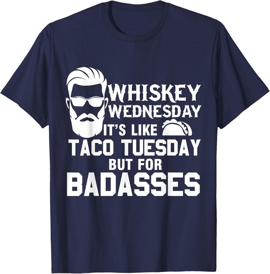 Whiskey Wednesday T Shirt for Men Women T-Shirt - Navy Blue