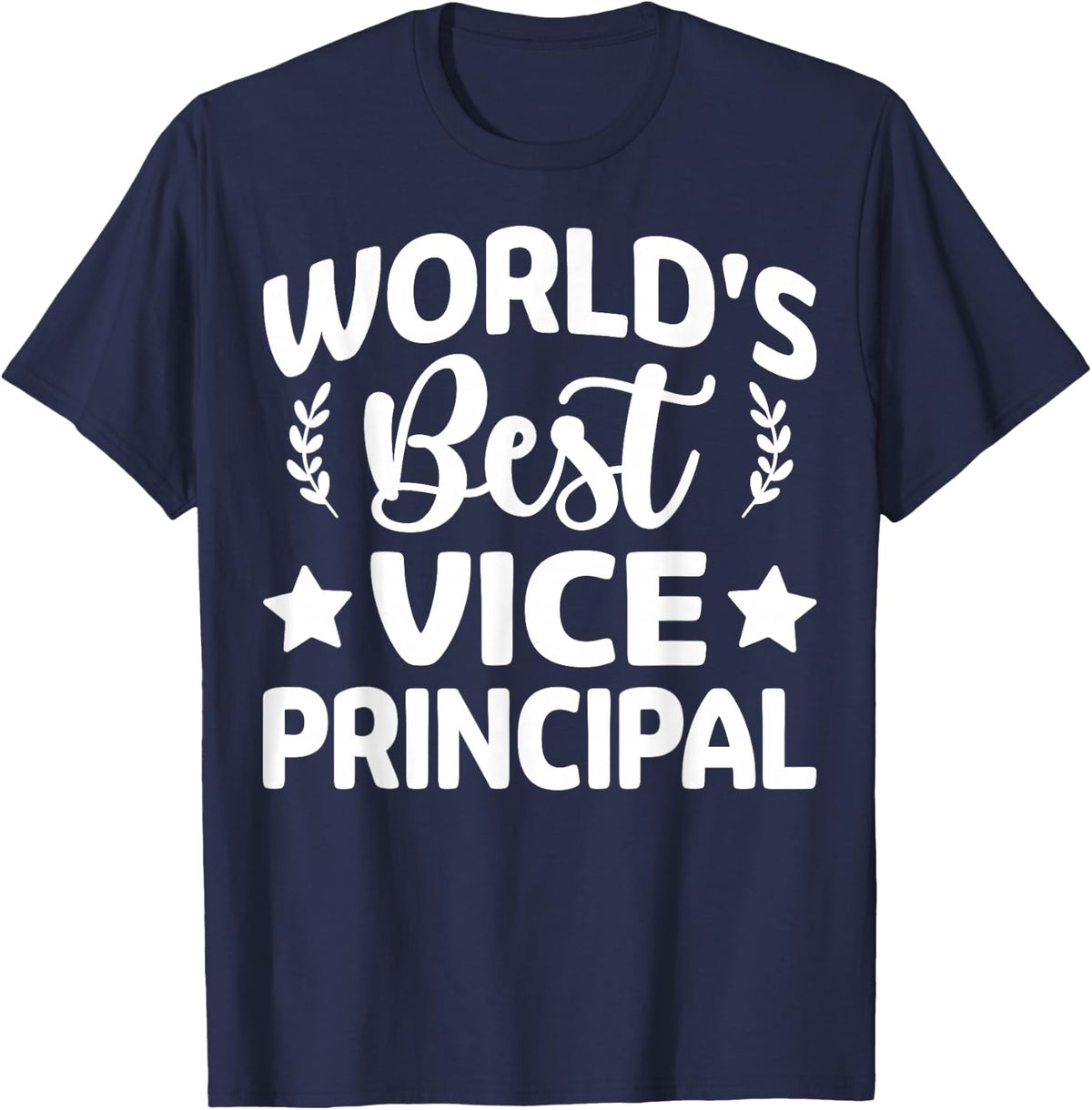 World's Best Vice Principal T-Shirt - Navy Blue
