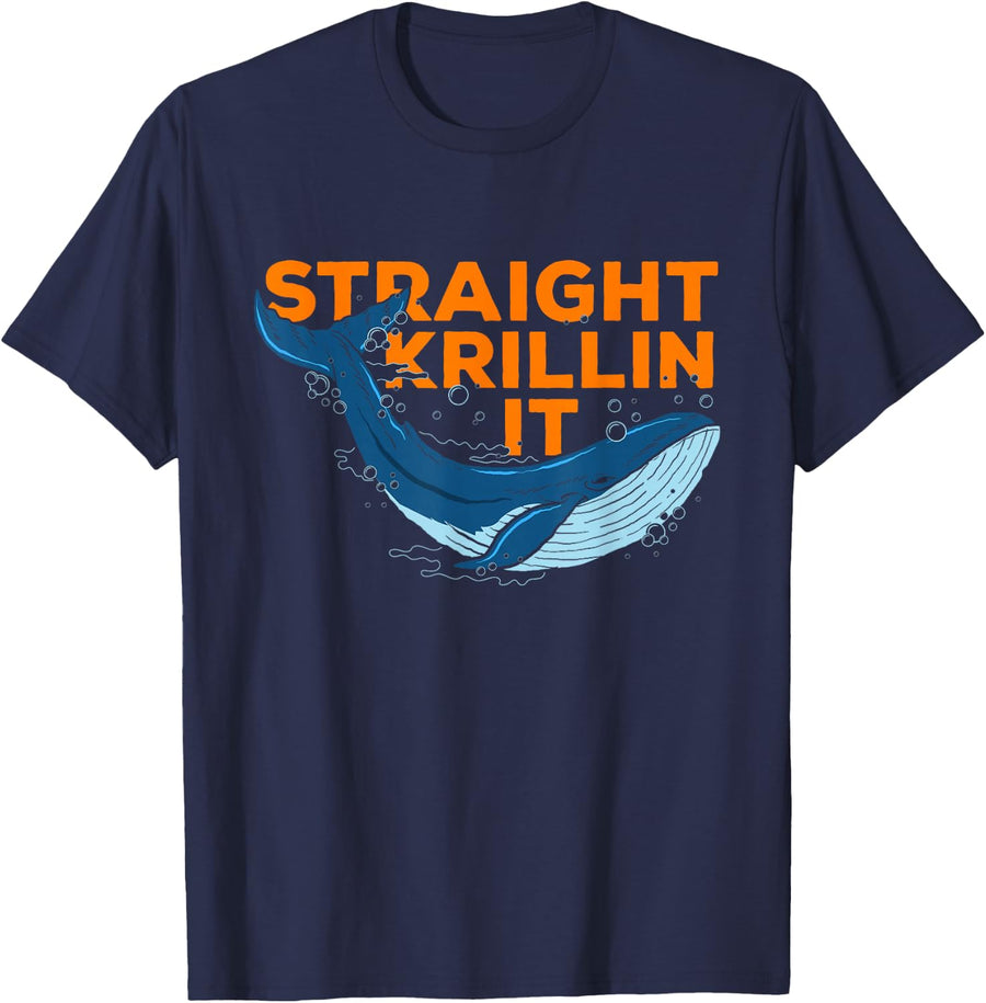 Straight Krillin It Matching Saying Slogan Idea Icons Image T-Shirt - Navy Blue