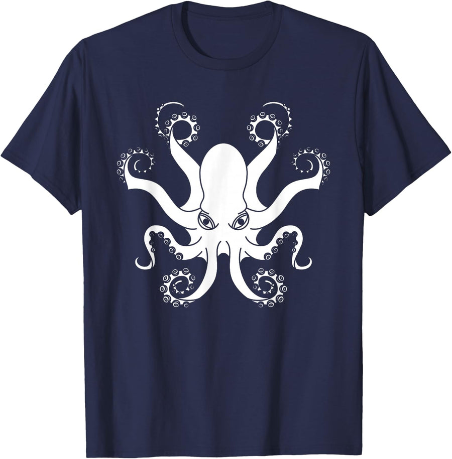 Vintage Octopus T-Shirt - Navy Blue