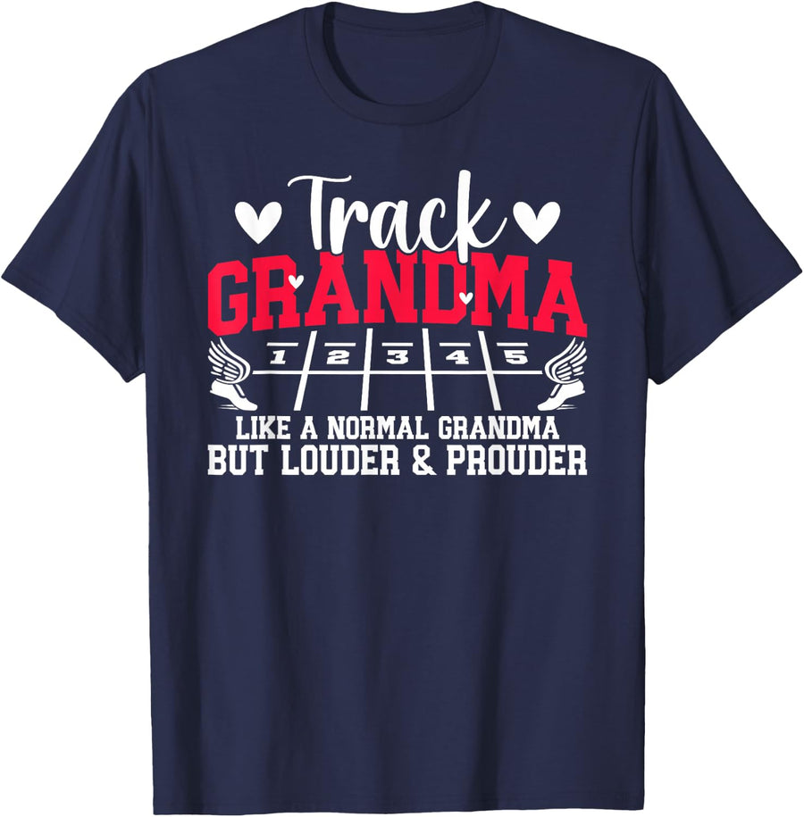 Track Grandma Track And Field Grandma Definition T-Shirt - Navy Blue
