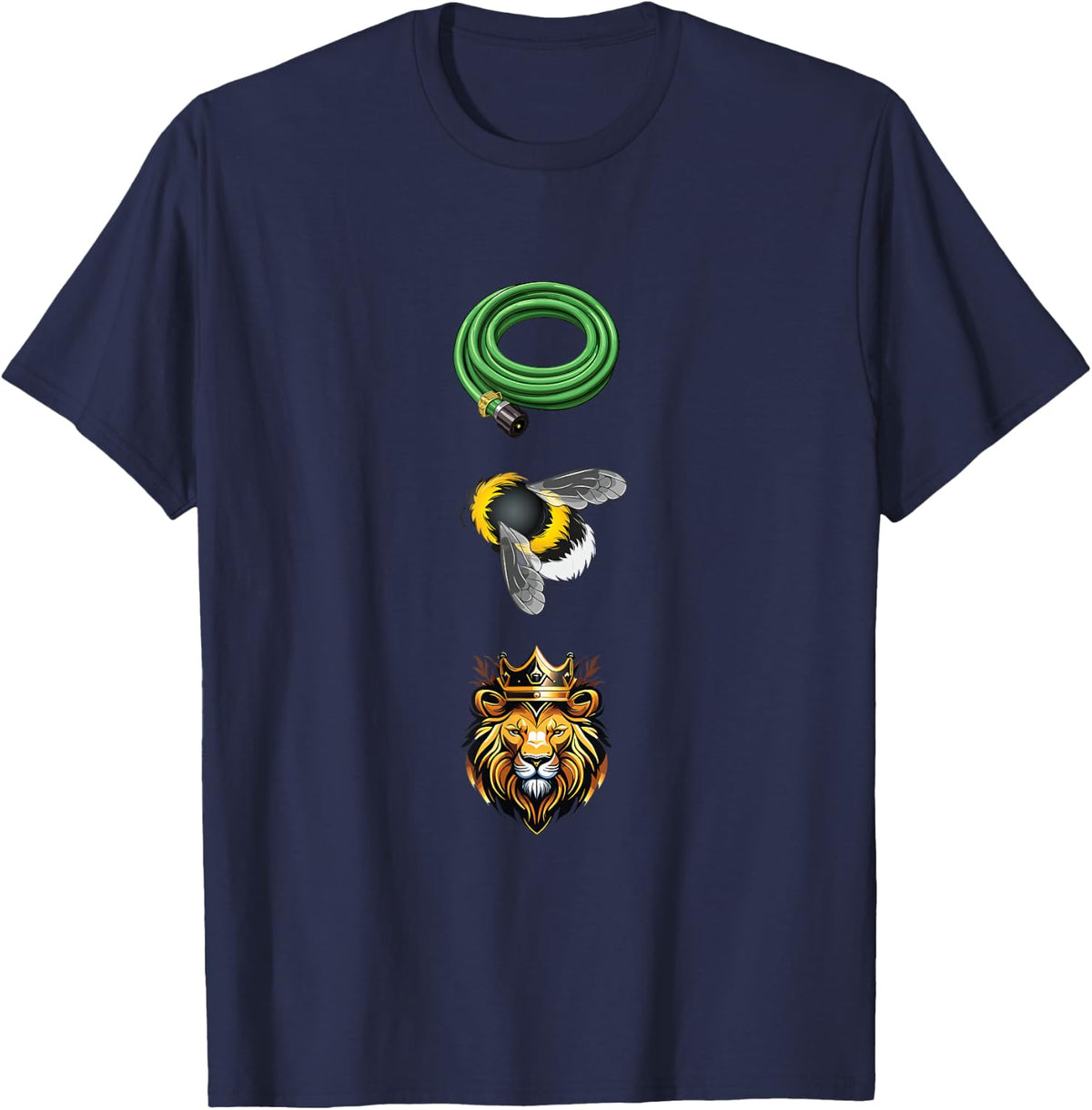 Hose Bee Lion Funny Hoes Be Lying Pun T-Shirt - Navy Blue