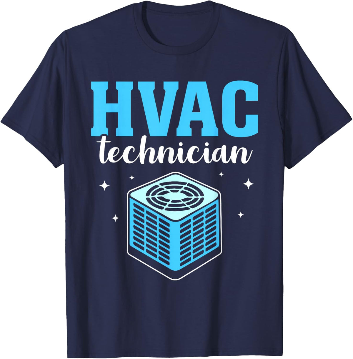 Hvac Technician Installer Tech Profession Hvac Tees T-Shirt For Men - Navy Blue
