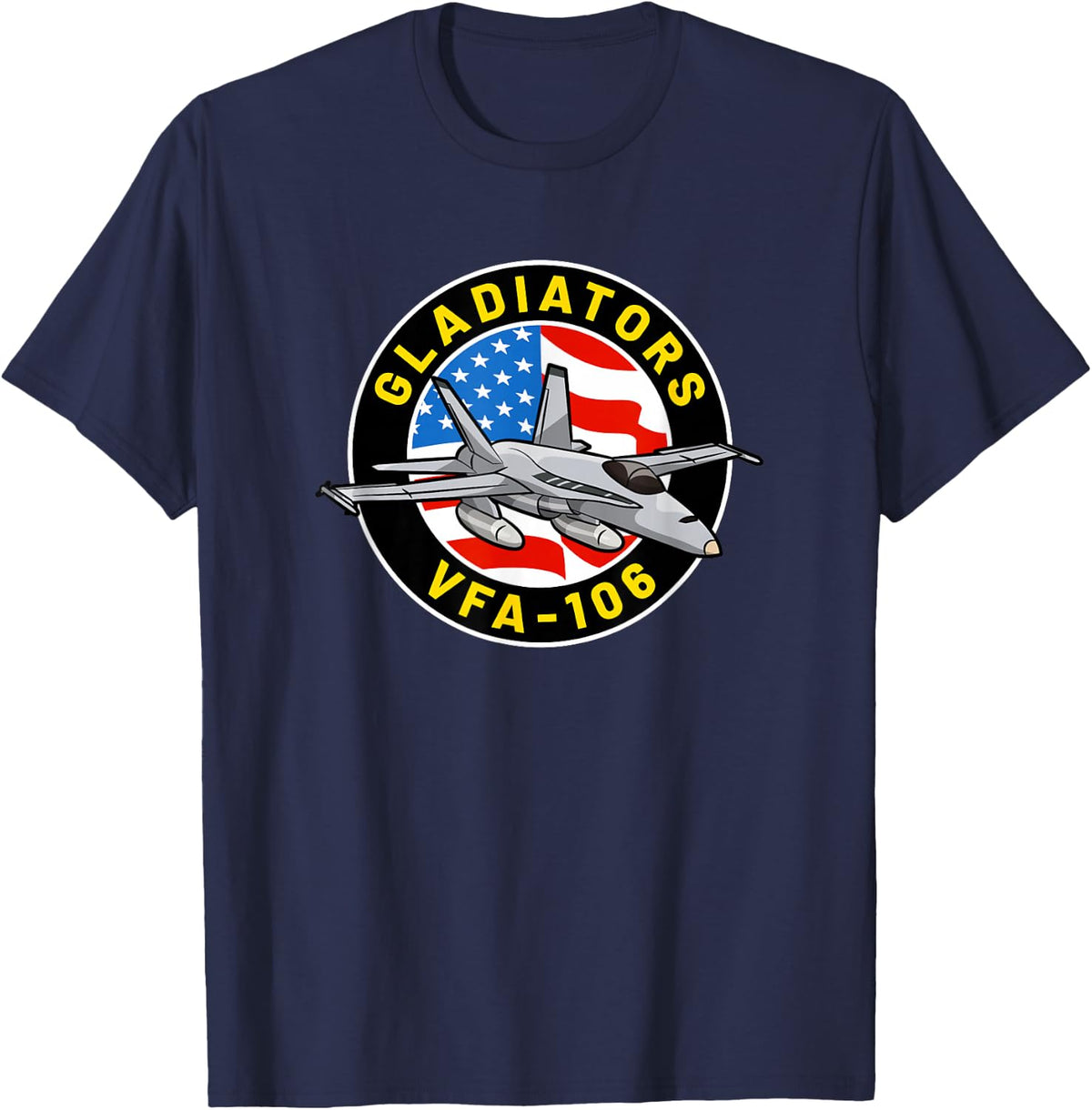 VFA-106 Squadron F-18 Super Hornet T-Shirt - Navy Blue
