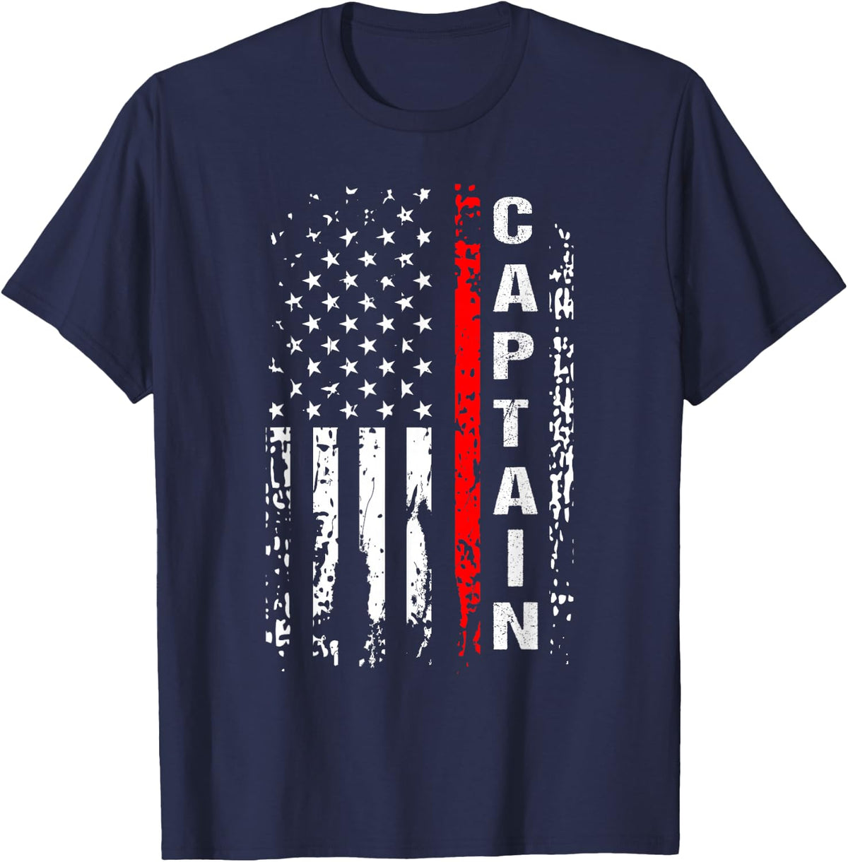 Firefighter Captain Firefighting Captain Chief Gift T-Shirt - Navy Blue