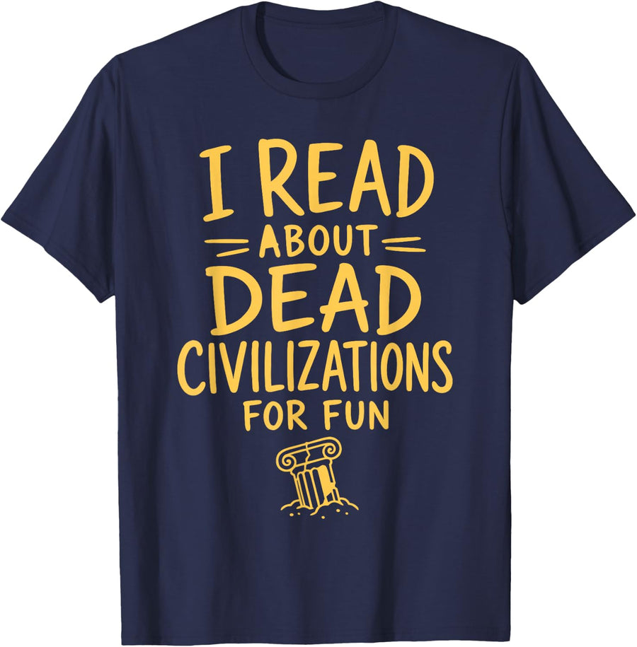 Student Social Studies Teacher History T-Shirt - Navy Blue