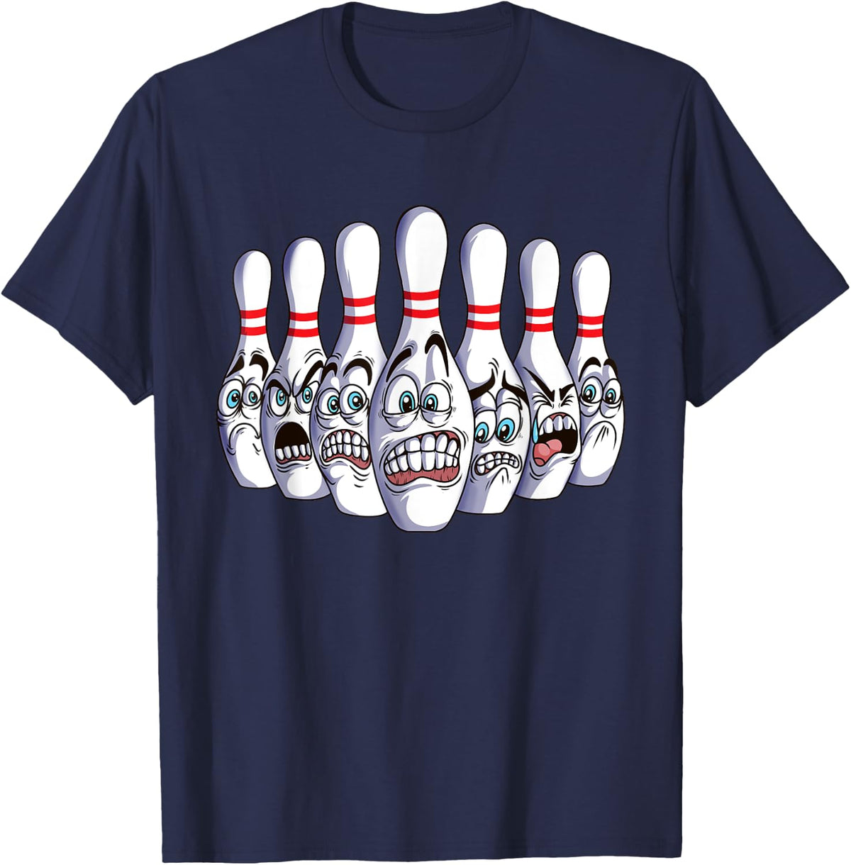 Bowling Fan Bowling Bowling Alley Recreational Sports Bowler T-Shirt - Navy Blue