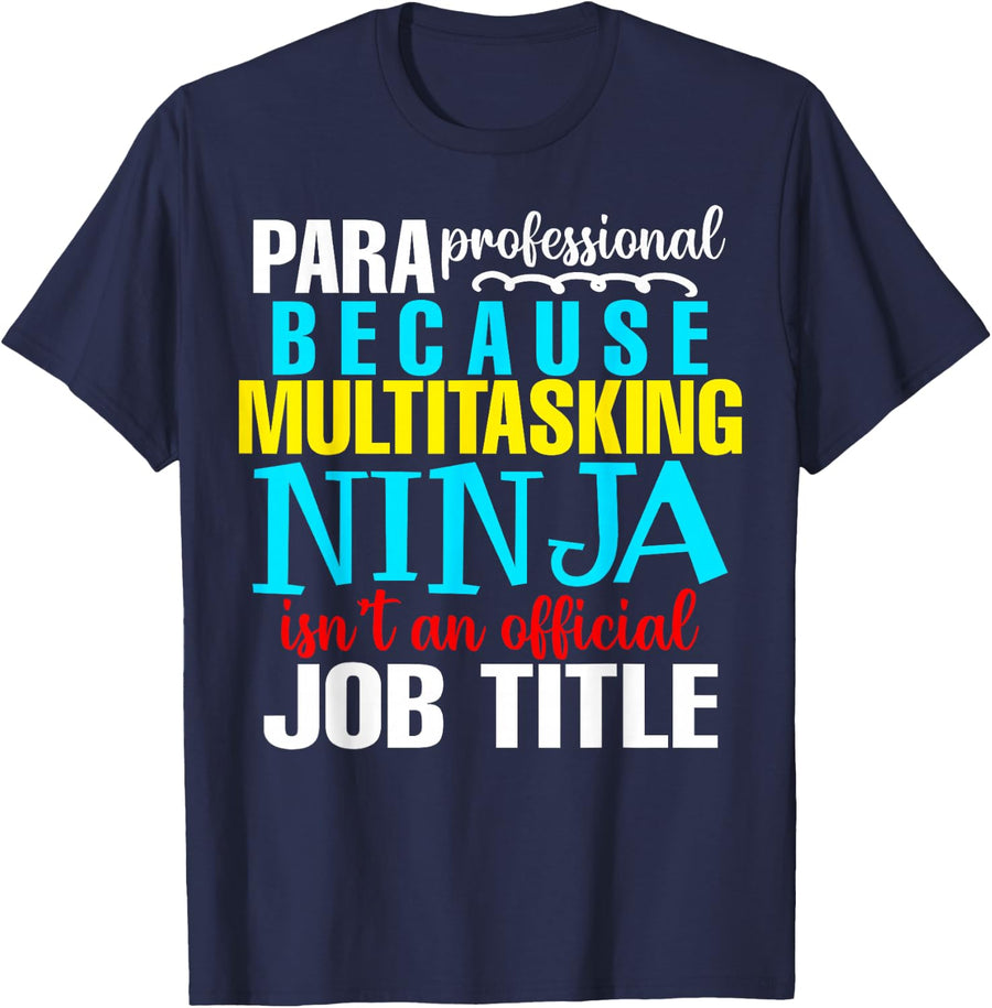 Paraprofessional Teachers Apparel Funny Unisex Girls' Black Cotton T-Shirt - Navy Blue