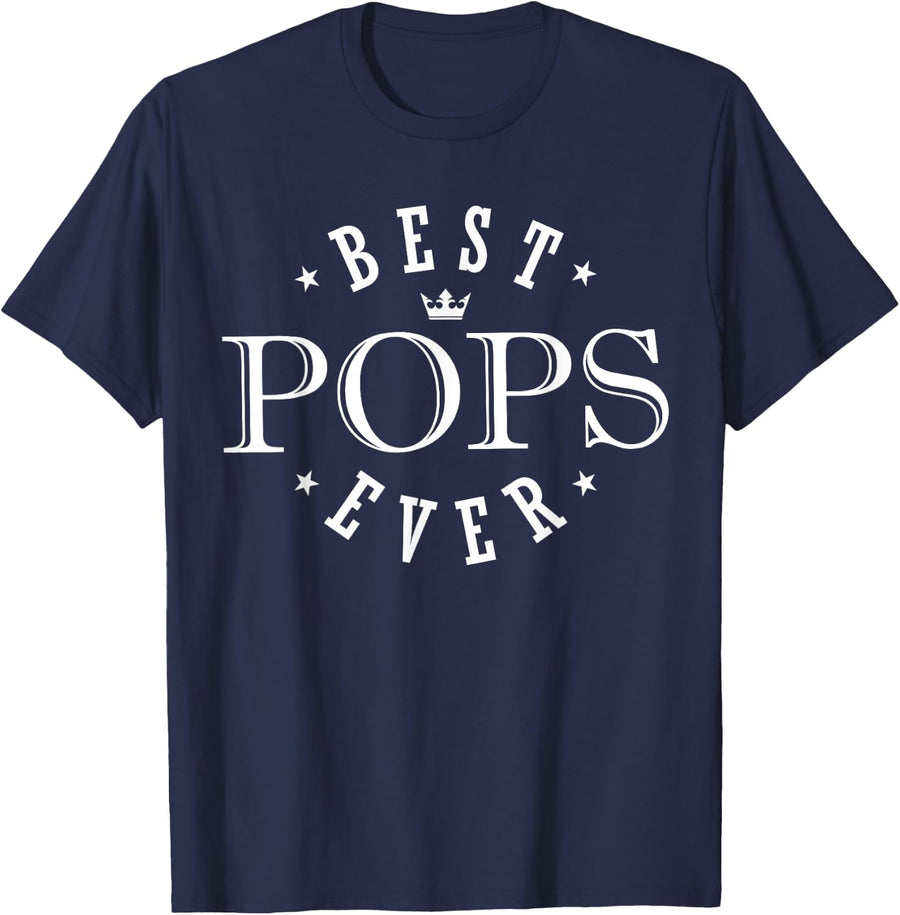 Best Pops Ever T-Shirt - Navy Blue