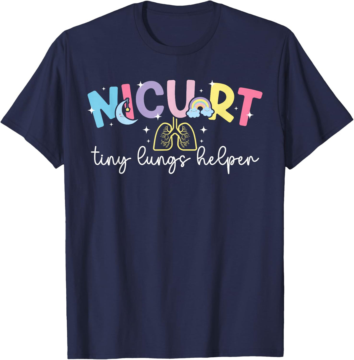 NICU RT Appreciation Pediatric RT Peds Respiratory Therapist T-Shirt - Navy Blue