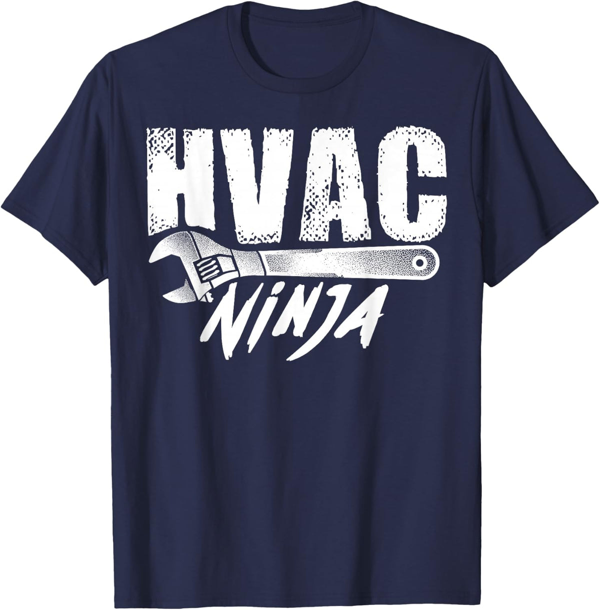 Funny HVAC Ninja Gift For Men Cool Ninjutsu Technician Lover T-Shirt - Navy Blue