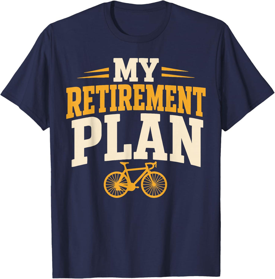 Road Cycling Road Bike Rider Humor Cyclist T-Shirt - Navy Blue
