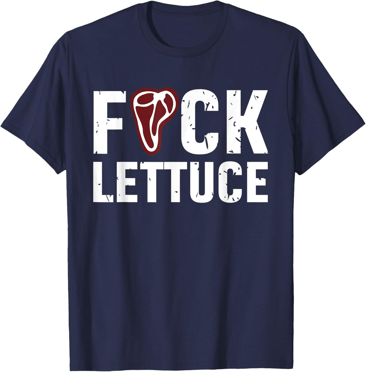 Funny Fck Lettuce Apparel T-Shirt - Navy Blue