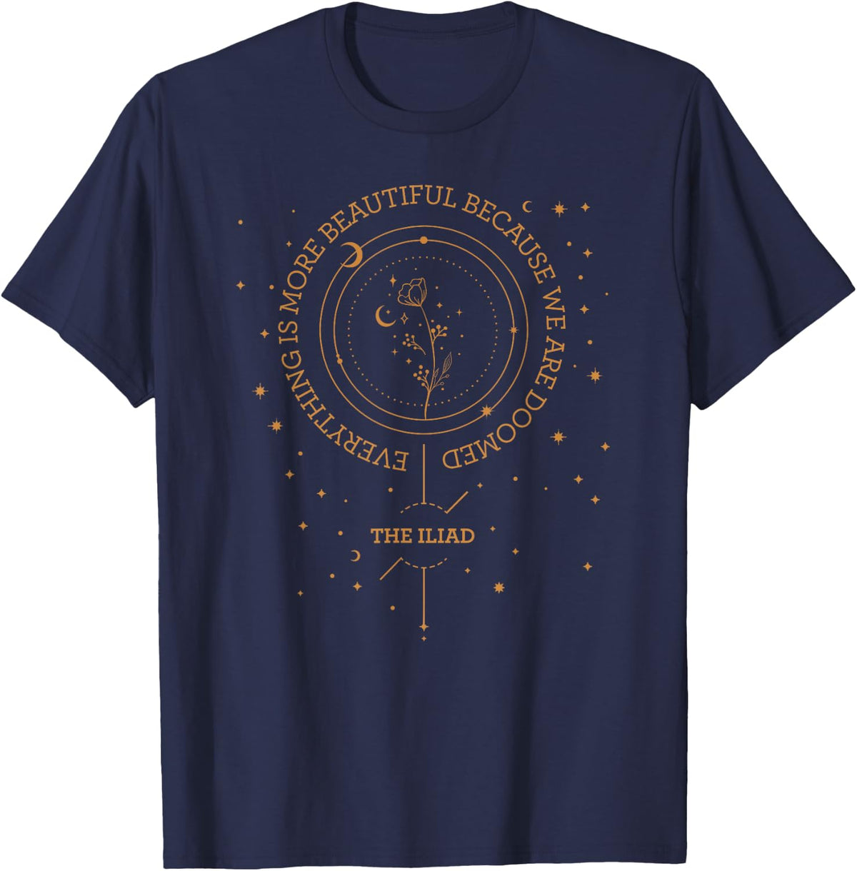 Outfitters Ave. The Iliad - Homer Greek Mythology T-Shirt - Navy Blue