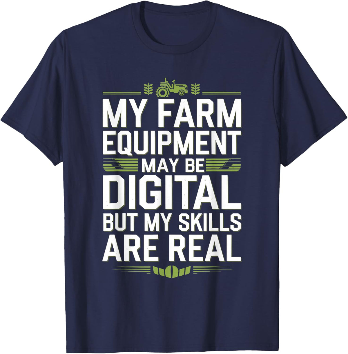 Agricultural Simulation Virtual Farming Game Fan Farm Life T-Shirt - Navy Blue