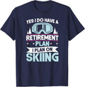 Ski Trip Skiing Retired T-Shirt - Navy Blue