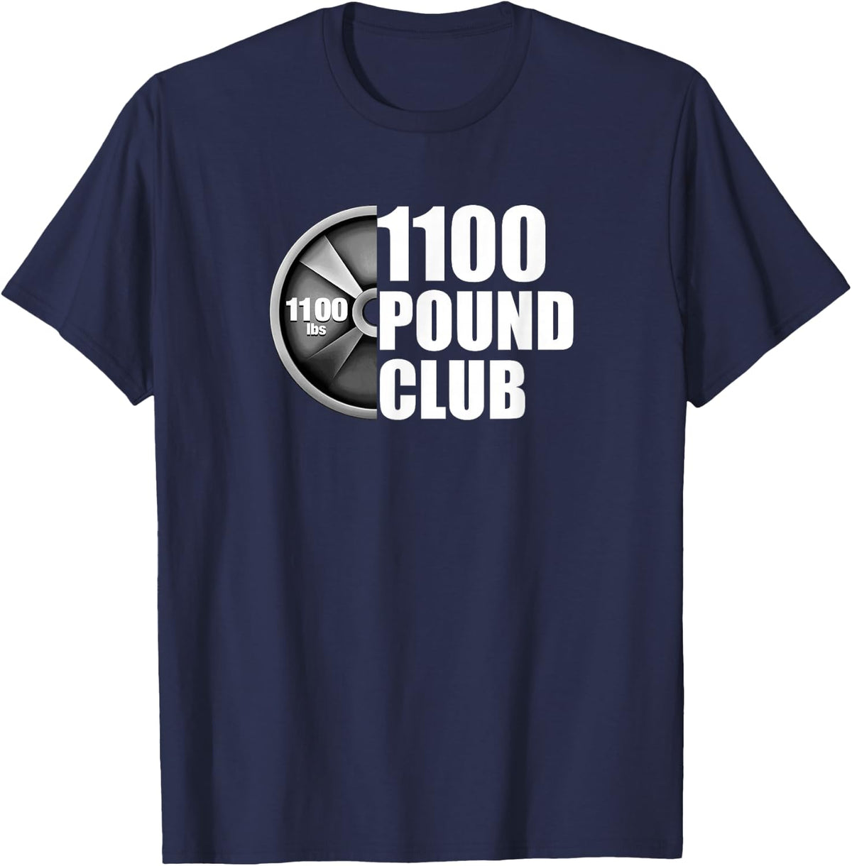 500 kg Club Powerlifting T-Shirt - Navy Blue