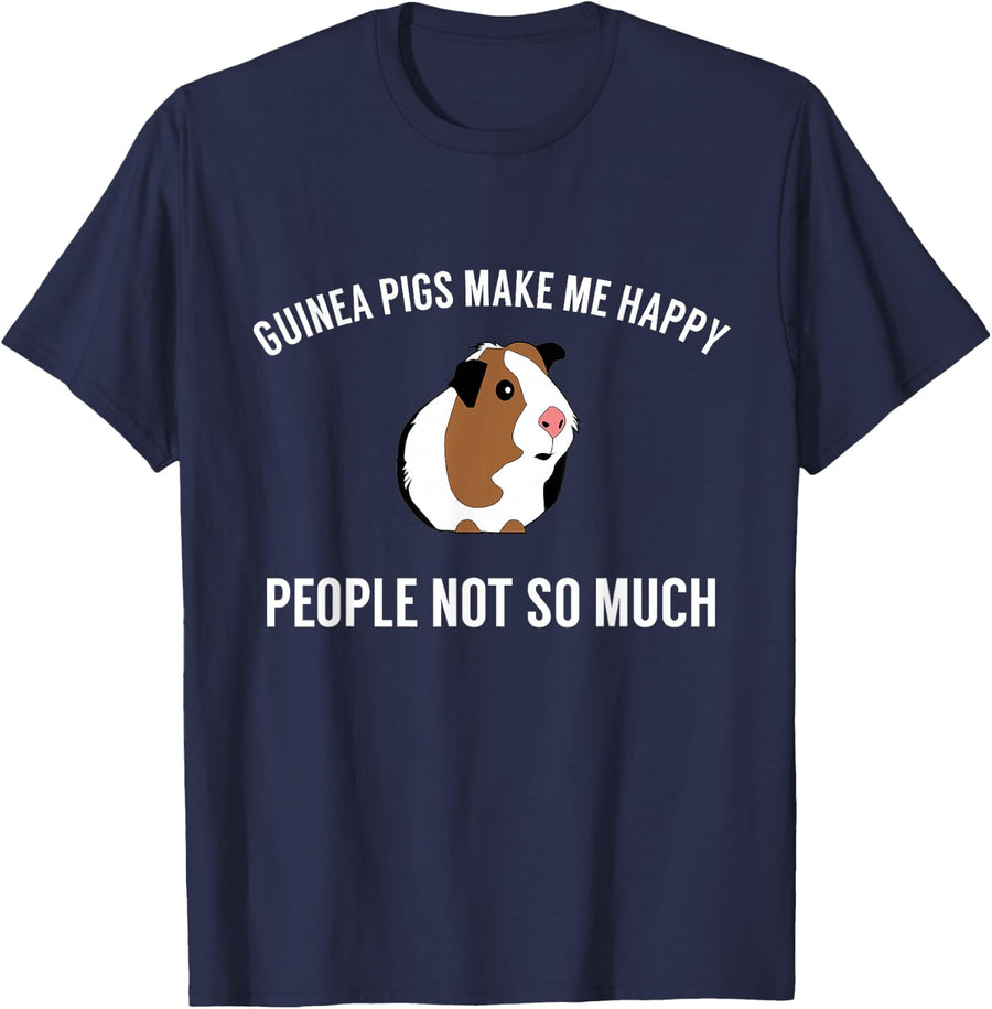 Funny Guinea Pig Tshirt Gift | Guinea Pig Tee T-Shirt - Navy Blue
