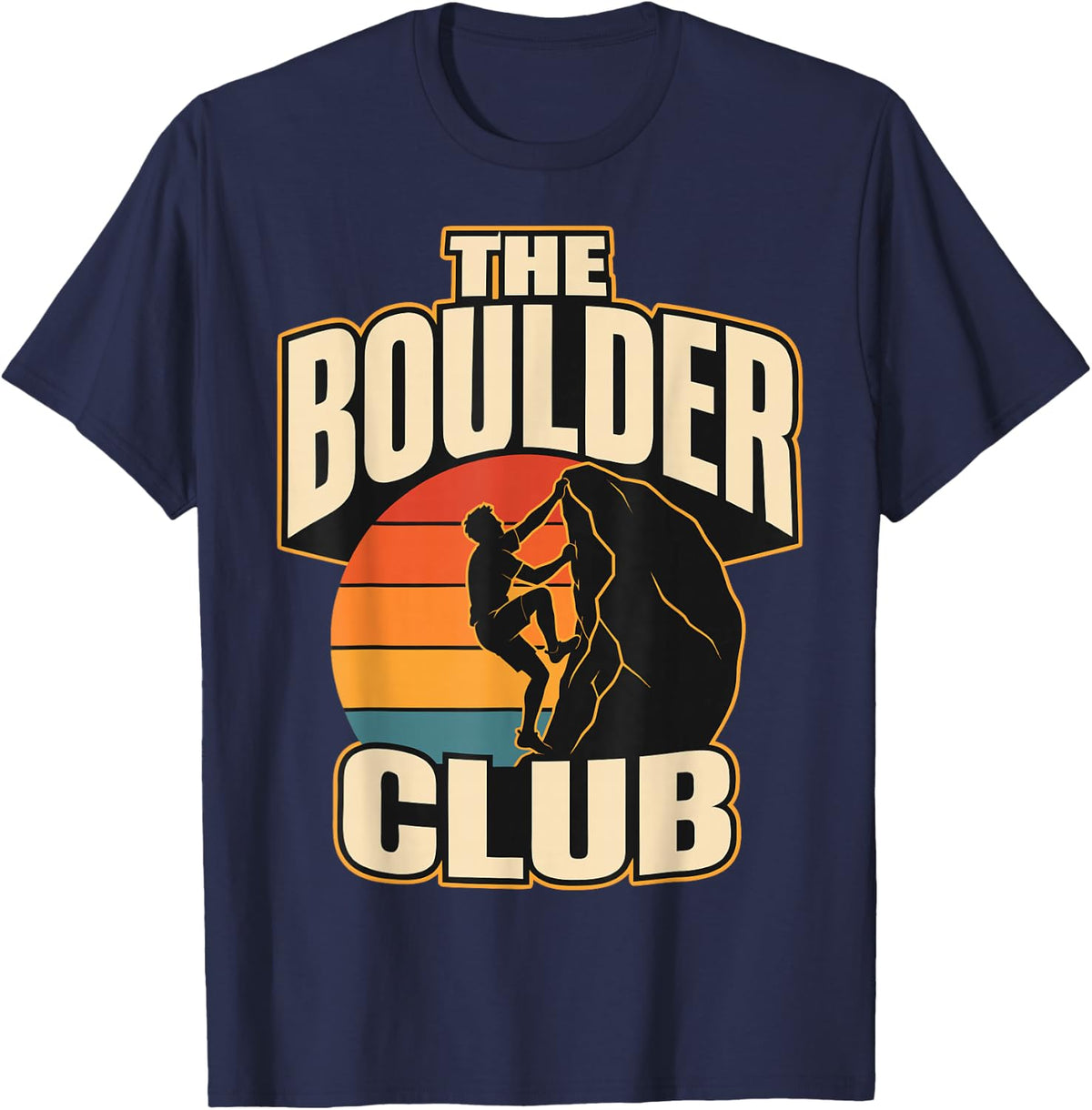 Boulderer Team Rock Climber Crew Boulder T-Shirt - Navy Blue