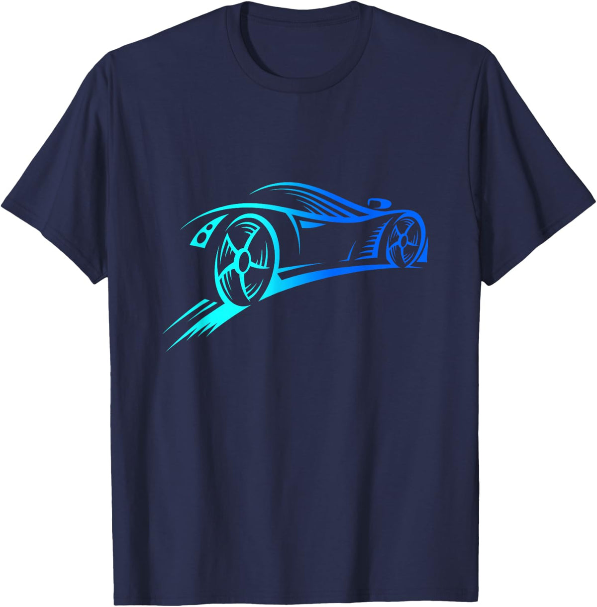Exotic Car Supercar Turbo Supercharge Sports Car Racing T-Shirt - Navy Blue