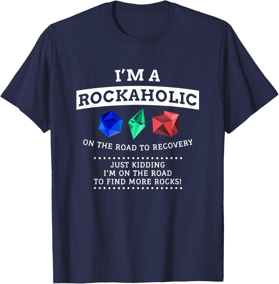Funny Rockhound T Shirt, Geologist Tee T-Shirt - Navy Blue
