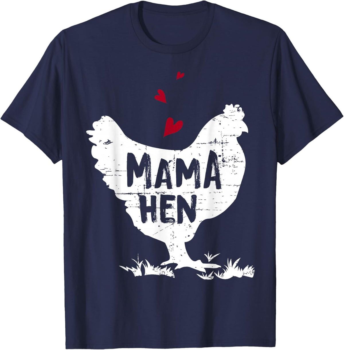 Mama Hen Chicken Funny Farmer Hen Chicken Mama T-Shirt - Navy Blue