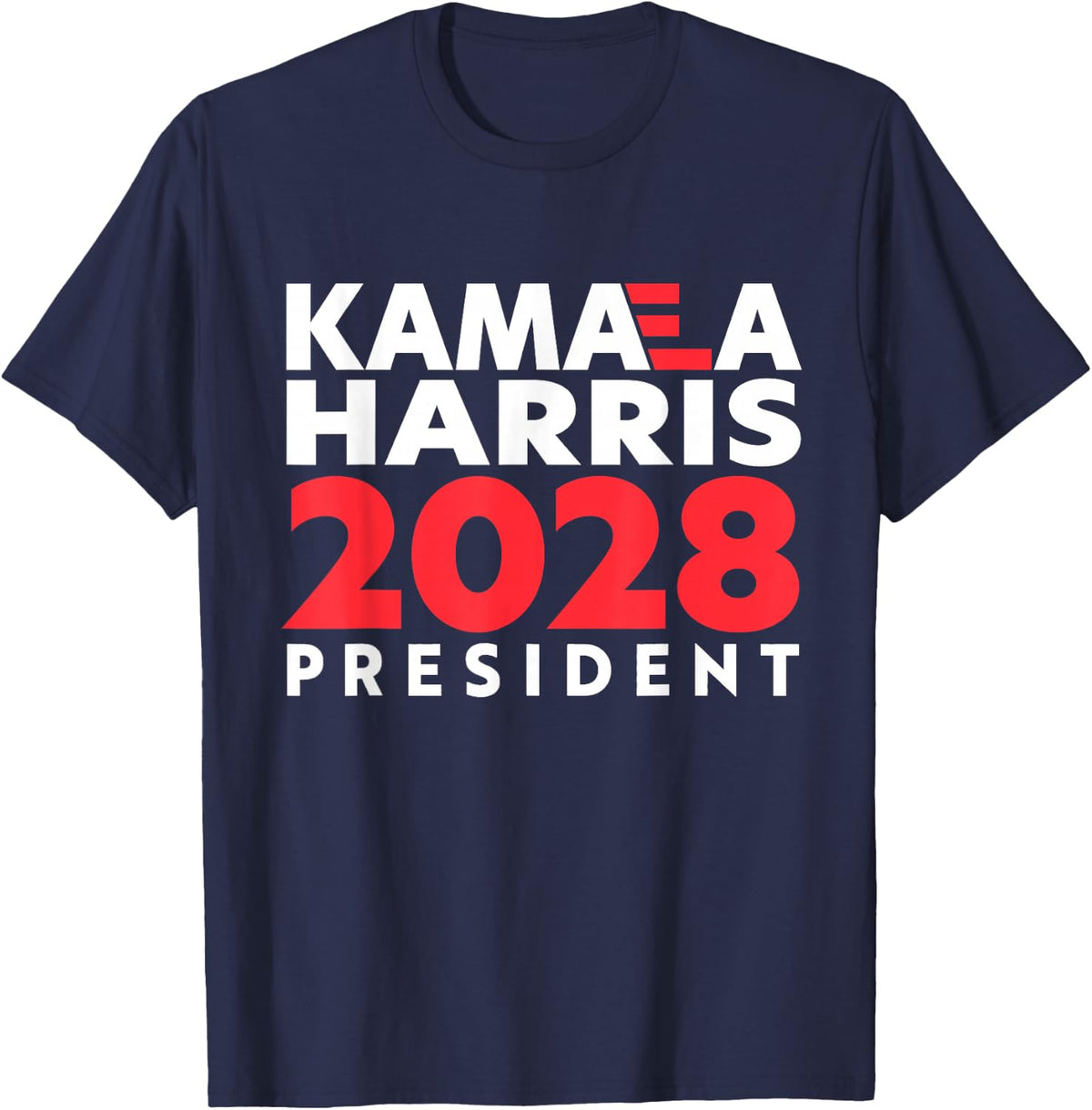 Kamala Harris 2028 President T-Shirt - Navy Blue