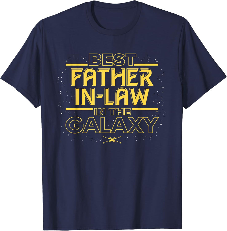 Star Wars Best Father-in-Law in the Galaxy Father's Day T-Shirt - Navy Blue