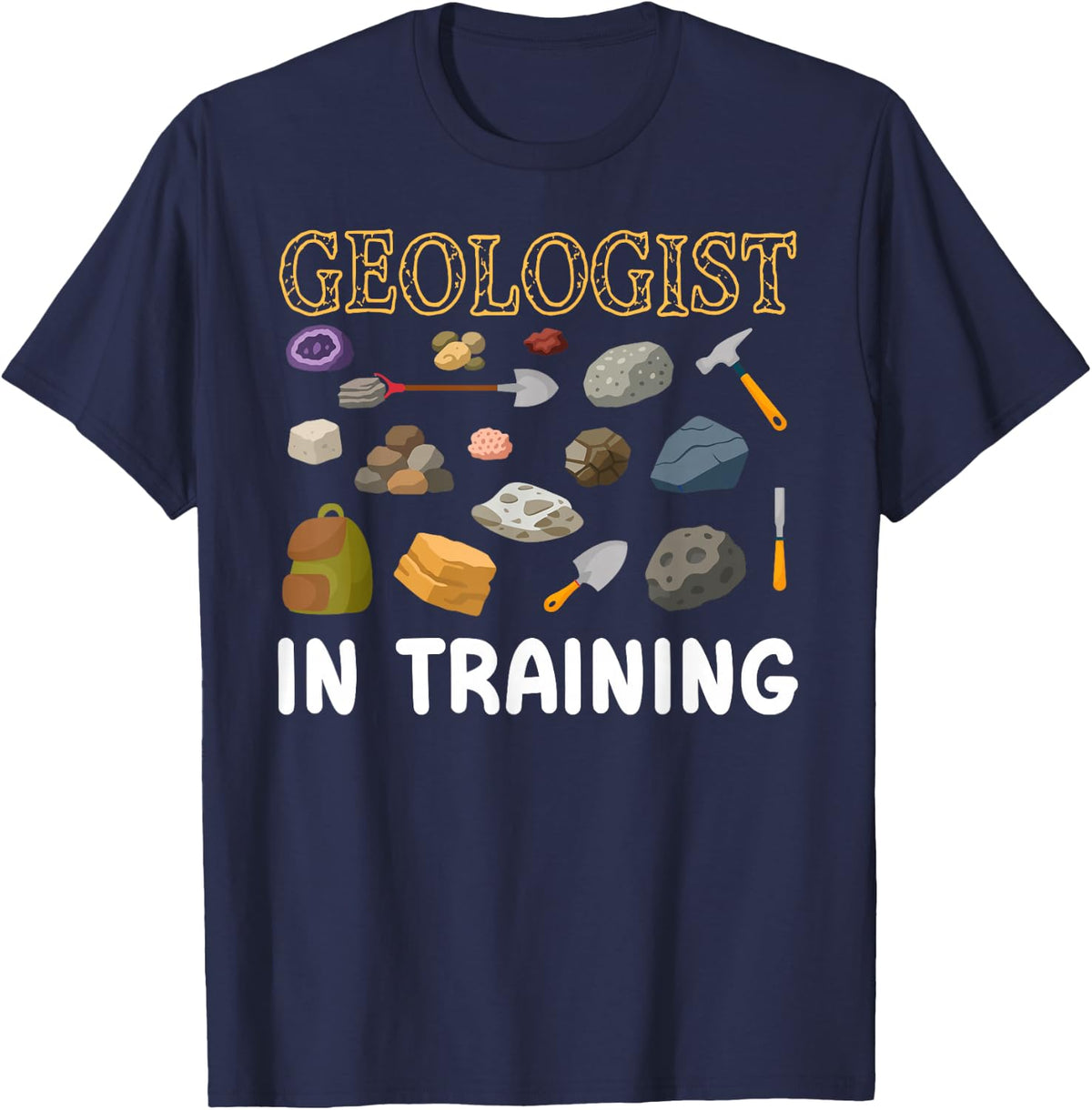 Future Geologist in Training Kids Geologist Boy T-Shirt - Navy Blue