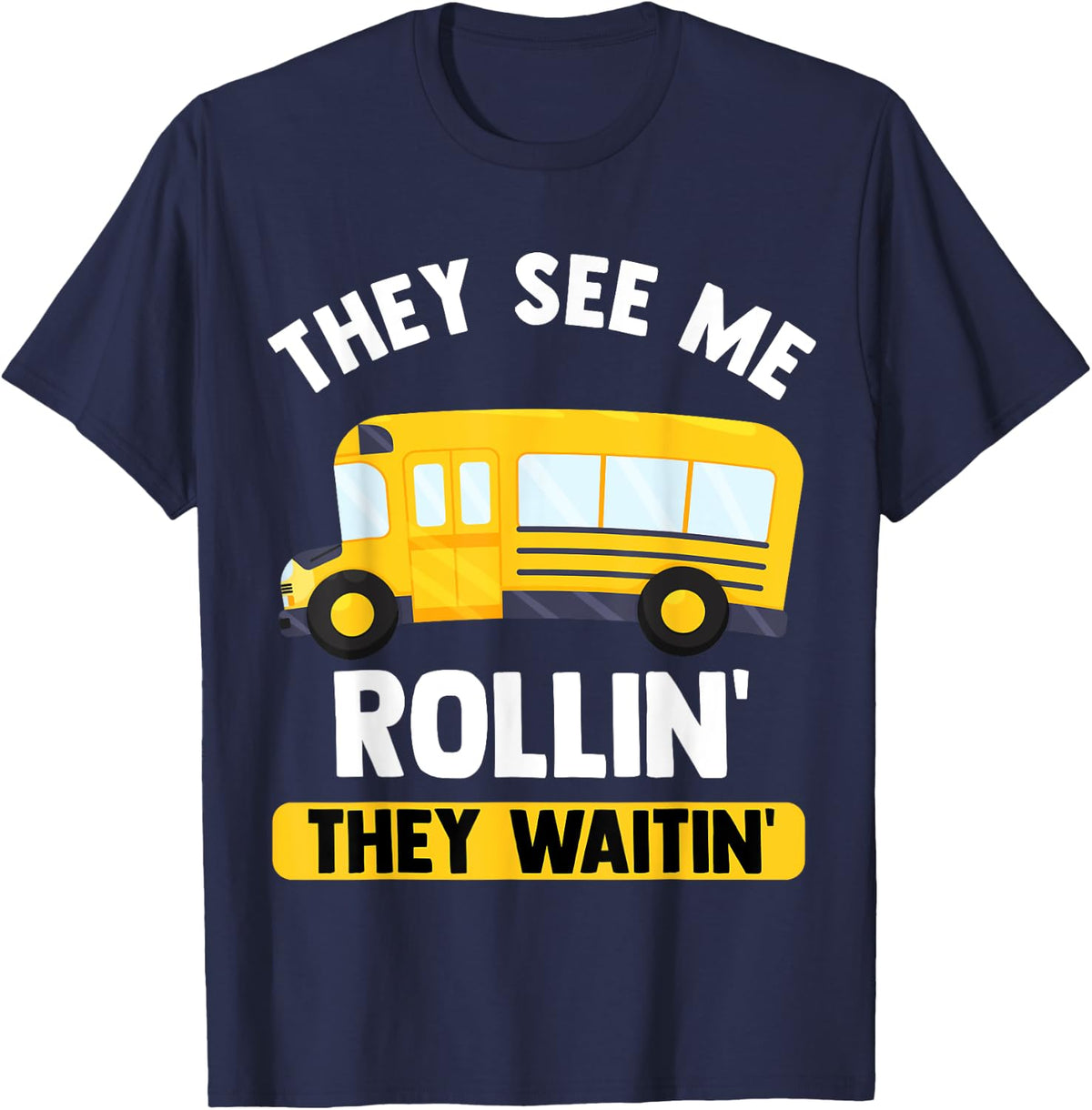 Bus Driver Buzzer Fare Ticket Stops T-Shirt - Navy Blue