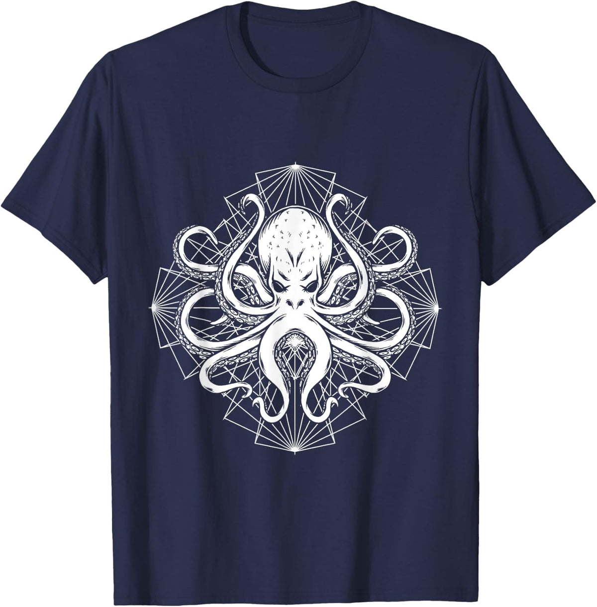Ocean Animal Kraken Octopus Lover Gift Octopus T-Shirt - Navy Blue