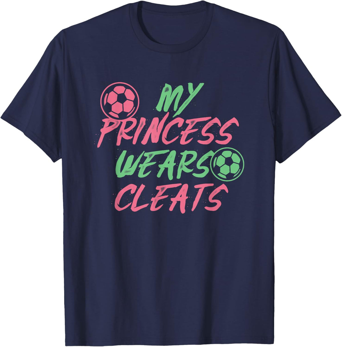 Soccer Daughter Outfit for a Soccer Dad or Soccer Mom T-Shirt - Navy Blue