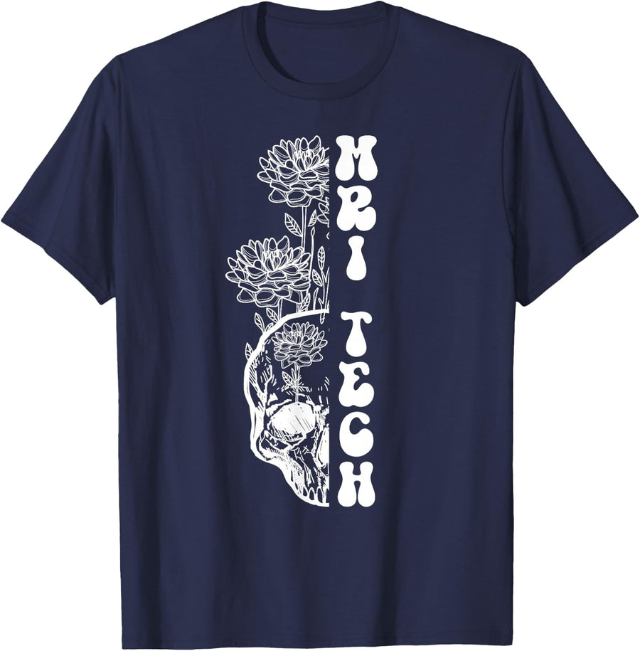 Groovy MRI Tech MRI Technologist T-Shirt - Navy Blue