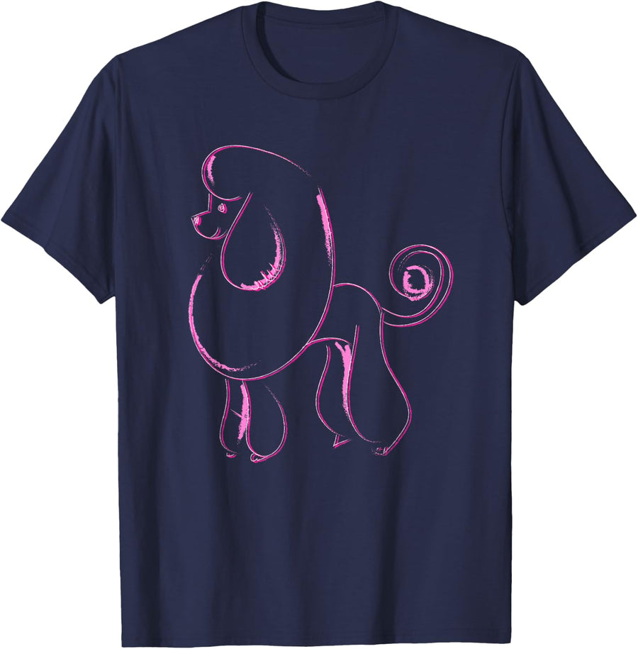 Dog Lovers Gifts Poodle Women's Cool Poodle Dog Men T-Shirt - Navy Blue
