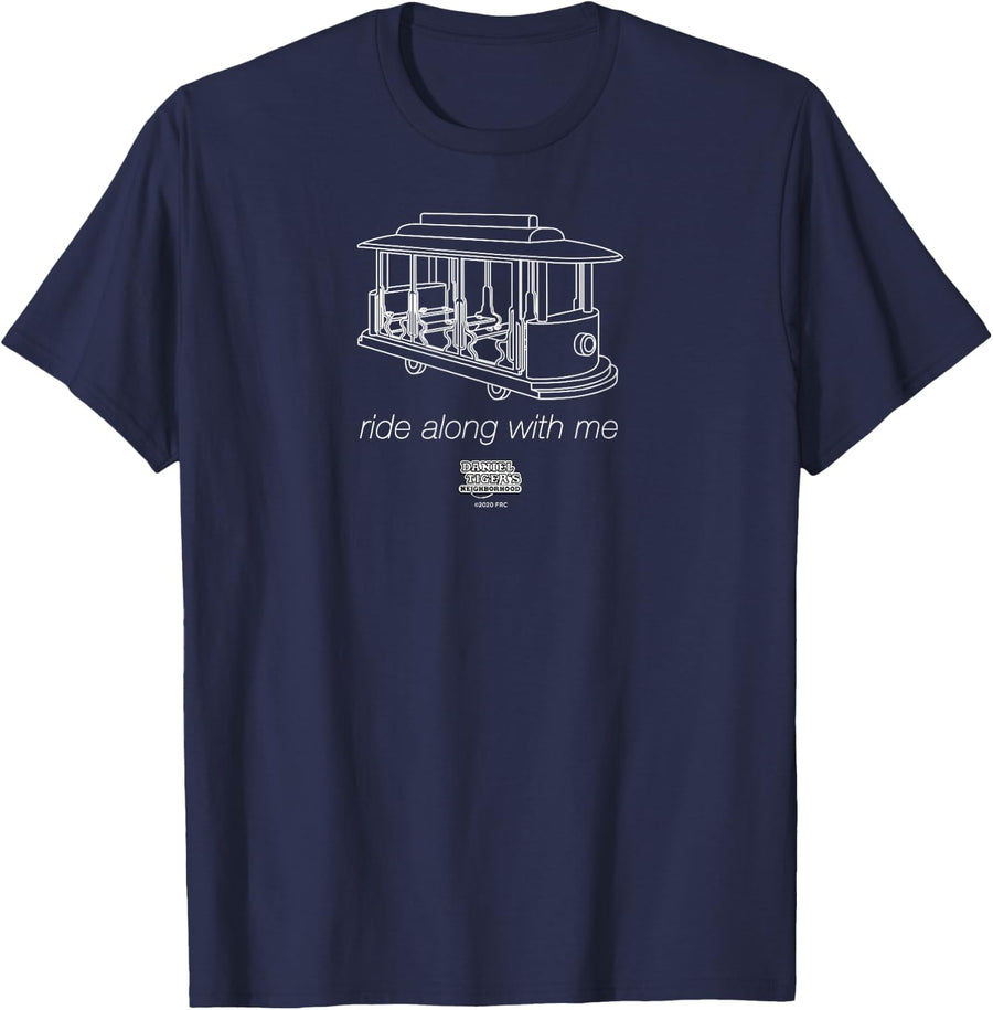 Ride Along with Daniel Tiger (Dark) T-Shirt - Navy Blue