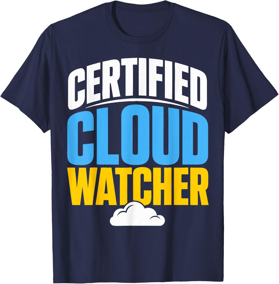 Meteorology Weather Forecast Clouds Meteorologist T-Shirt - Navy Blue