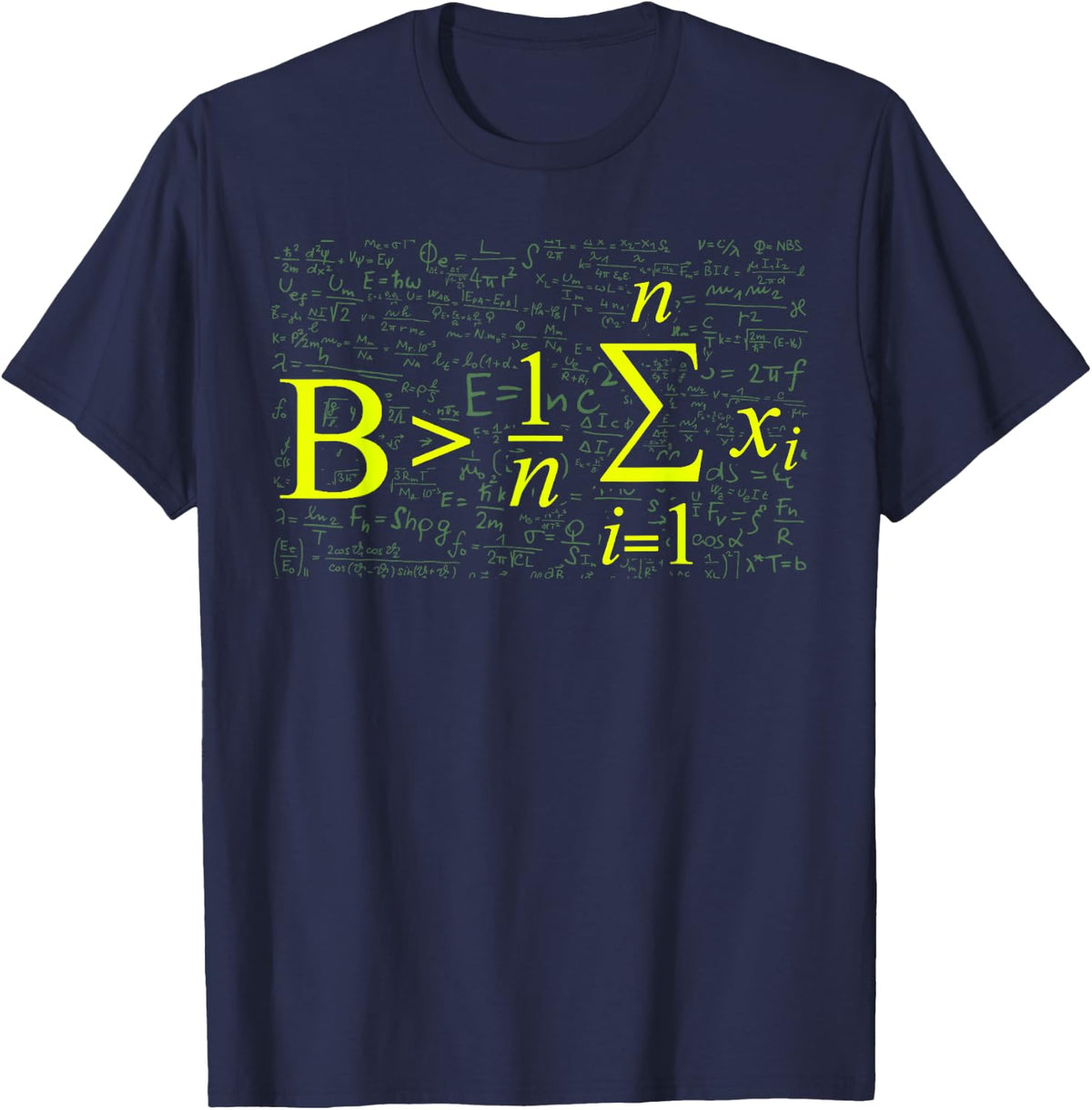 Be Greater Than Average Math Gift Back To School T Shirt T-Shirt - Navy Blue