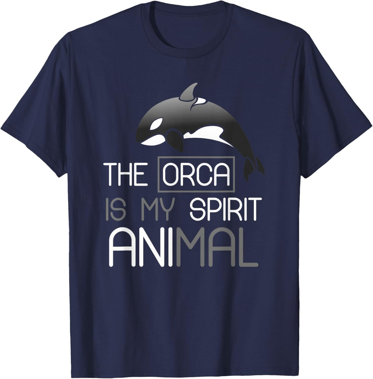 Animal Lover Killer Whale Gift Orca T-Shirt - Navy Blue