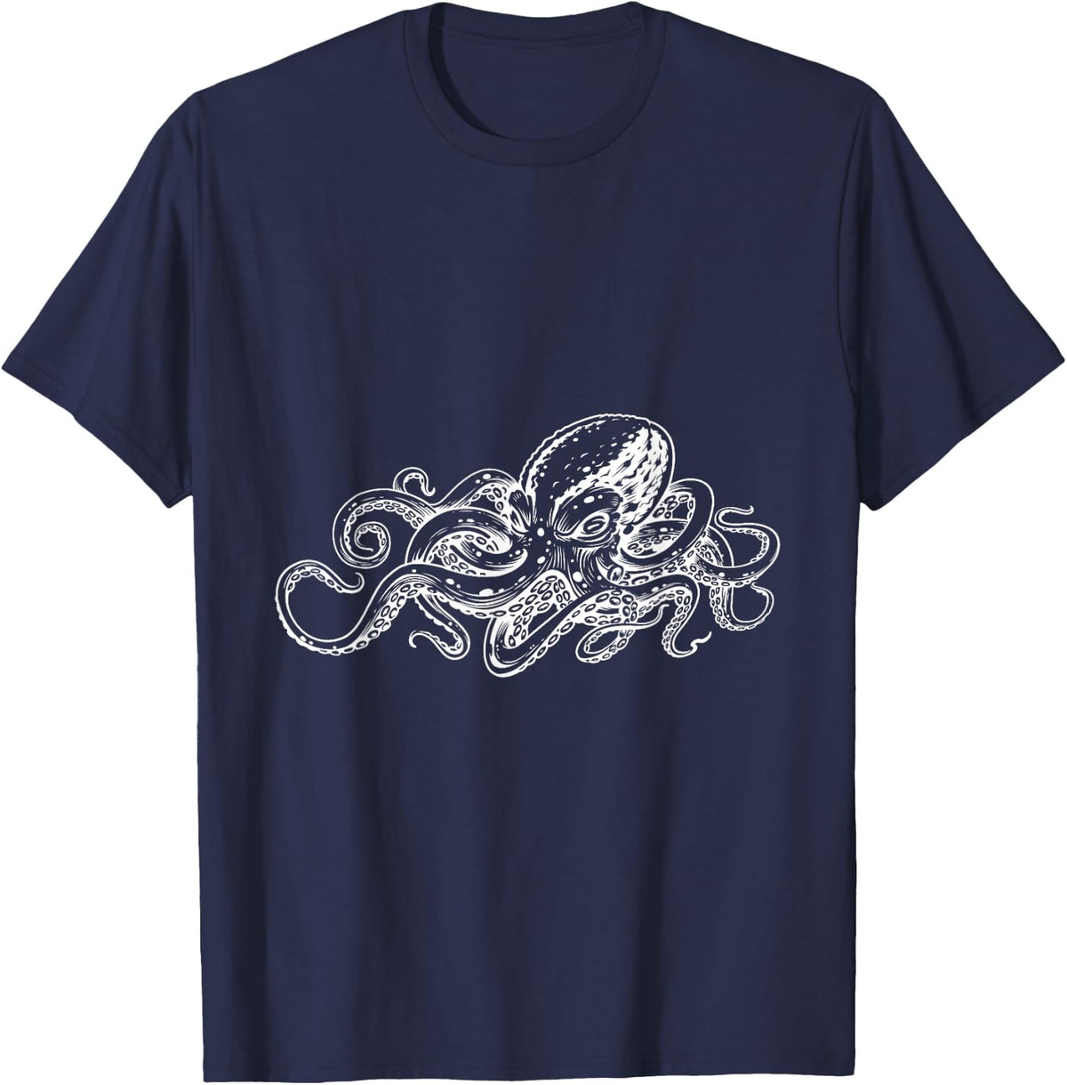 Release the Kraken Octopus T-Shirt - Navy Blue