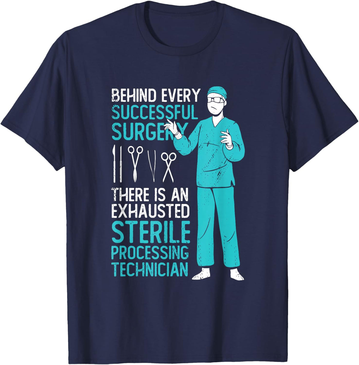 Sterile Processing Tech T-Shirt - Navy Blue